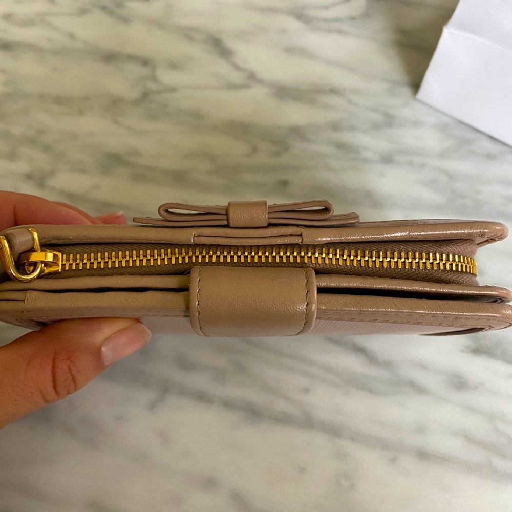 NEW Prada Soft Pink- Zip flap bow wallet - Picture 7 of 12